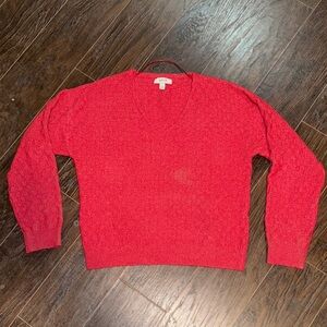 Red V-Neck Sweater